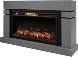 Каминокомплект: Очаг Electrolux EFP/P-4220LS, портал Lindos 42/40/36, светло-серый, р/в