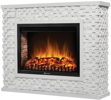 Каминокомплект:Очаг Electrolux EFP/P-3020LS с порталом Quadro 30 камень песчаник античный бел